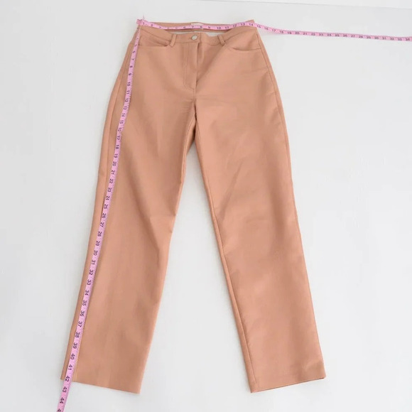 Aritzia Wilfred The Melina Pant Terracotta  Vegan Leather Straight Leg 8 - Picture 4 of 13